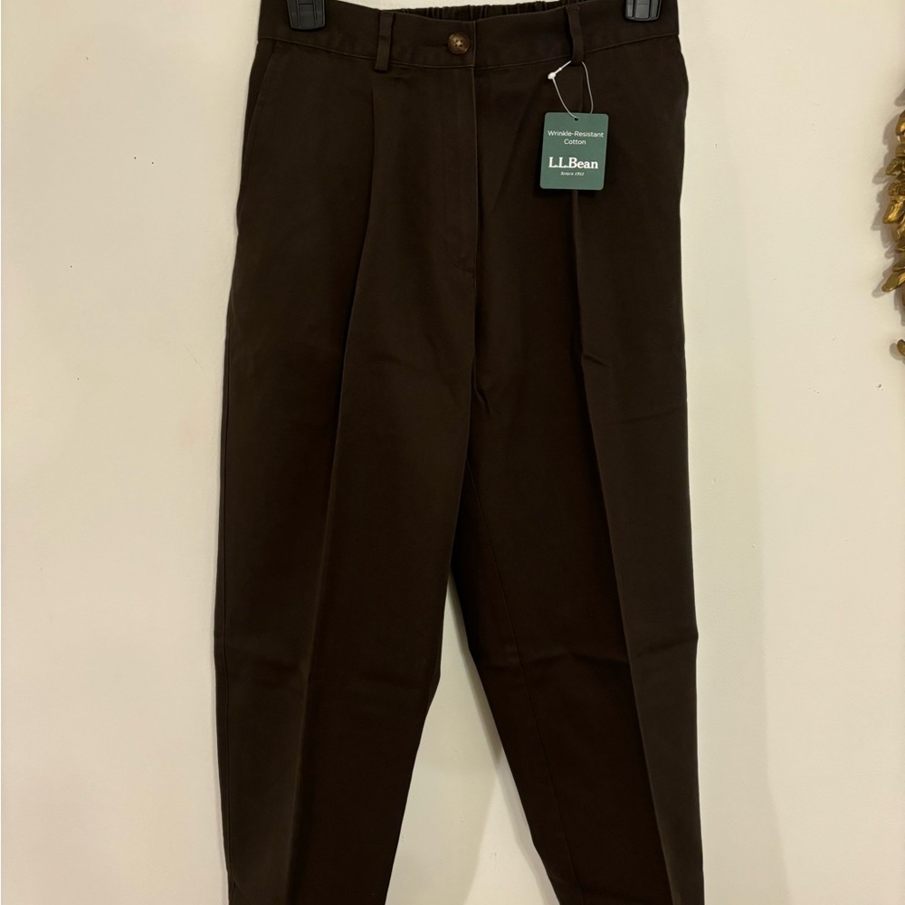 L.L. bean size 4 brown pants NWT